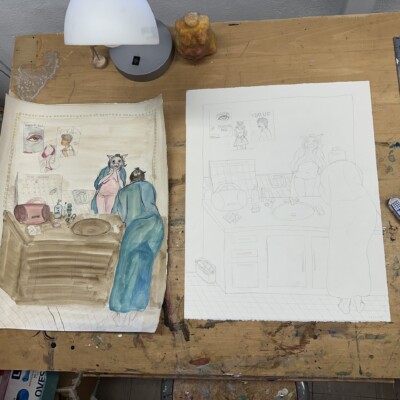 First Draft and Beginings of Final Capitolist Portrait: FA25