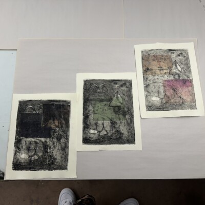 Collagraph chine colle experiment: SP24